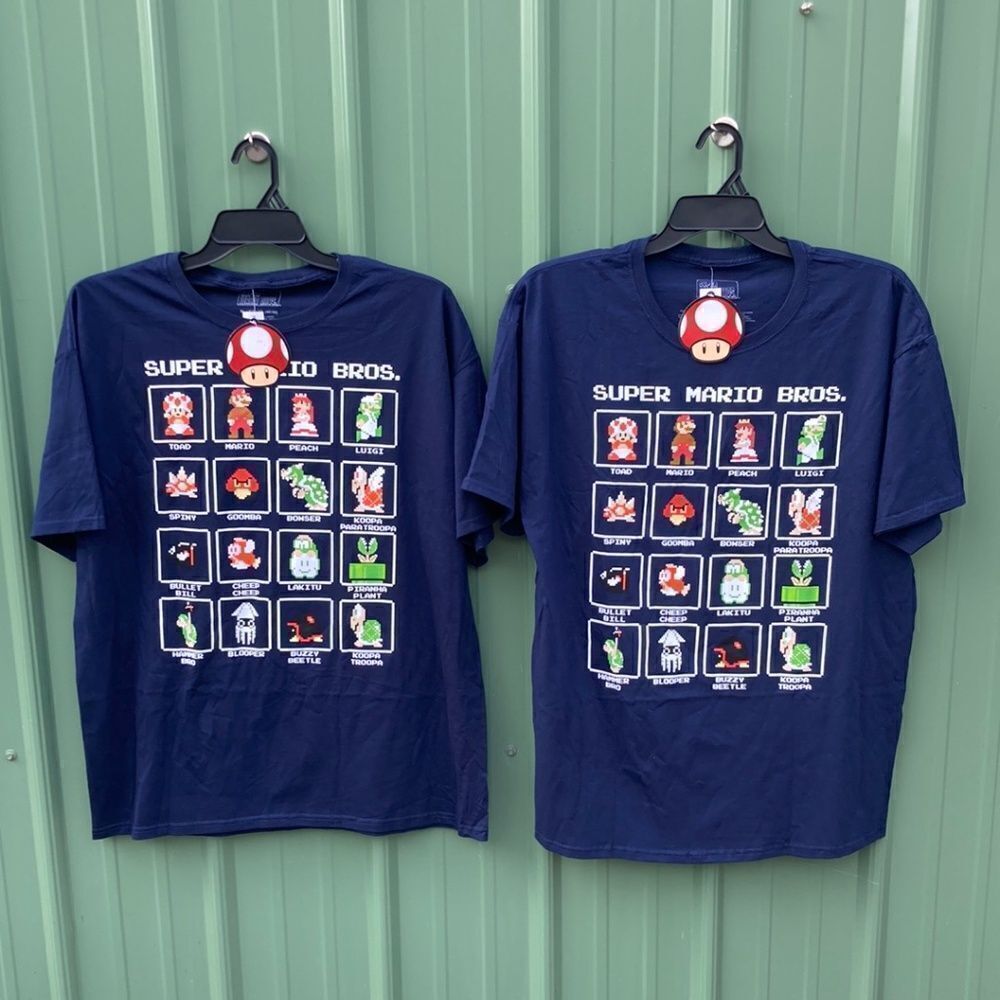 Nintendo Super Mario Men's Super Mario Character Graphic T-Shirts Size XL